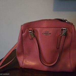 Coach Coral Leather Shoulder Bag